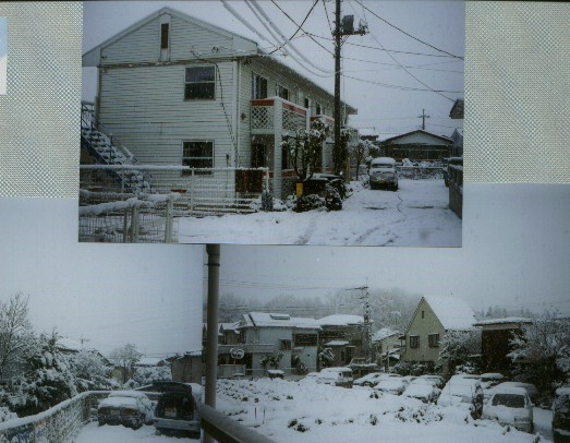 Snow at my apartment, 9 December 2002