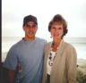 My mom and I on the beach