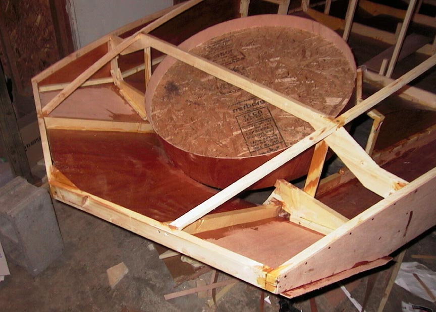 At last the bottom of the boat is complete with the addition of the two corner panels