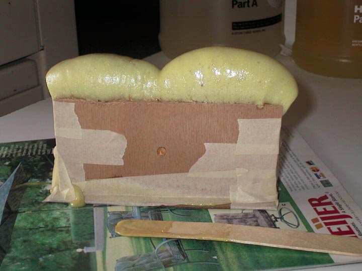 Foam in an experimental mold