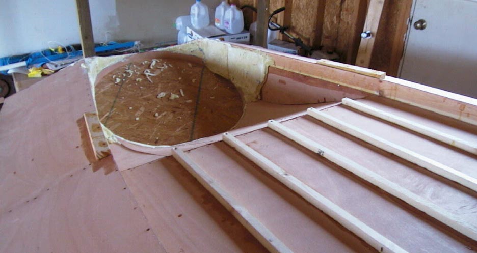 The underside when the cardboard mold was removed