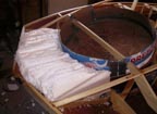 Foam is set in place