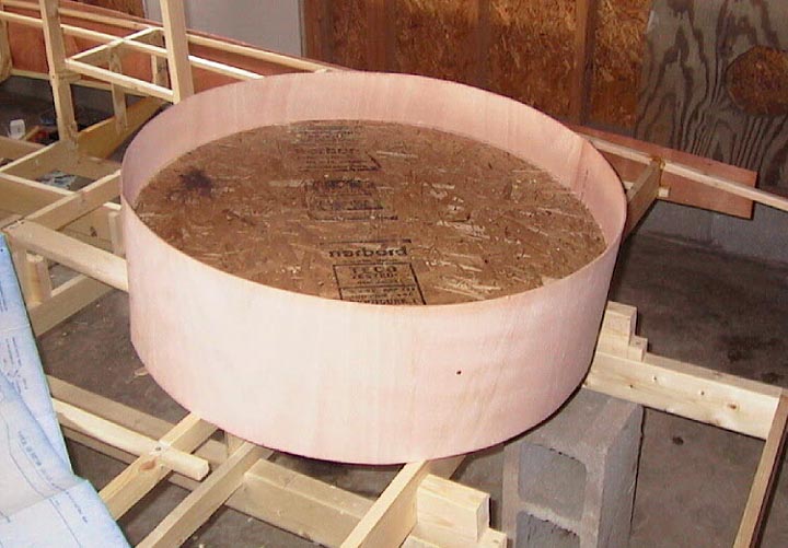 Two strips of ply wrapped around the lift duct disks....