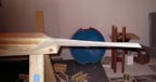 The edge of the prop takes shape