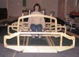 Marty sitting in craft skeleton