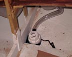 Bilge pump in place