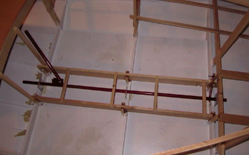The rod is painted and fitted into place