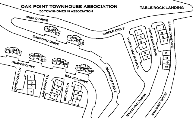 Oak Point Towhouse Association Map