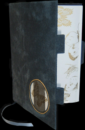 Suede butterfly journal