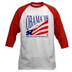 Barack Obama for President 2008 - Obama 08 Baseball Jersey for US Election 2008 - Vote for Barack Obama 08 !
