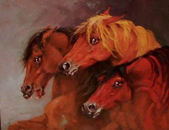 The Valkyries Painting...copyrighted Gail Quick