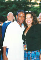 Ruthie posing with Tommy Davidson