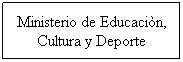 Cuadro de texto: Ministerio de Educaci�n, Cultura y Deporte
