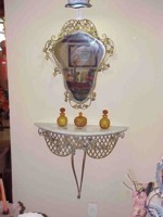 console com espelho dourado, antiguidade