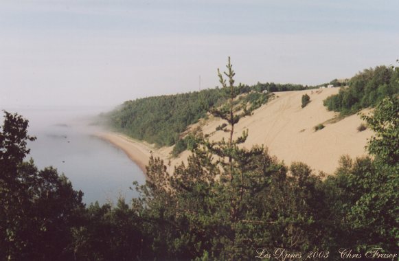 Tadoussac sand dunes by the shore St Lawrence
