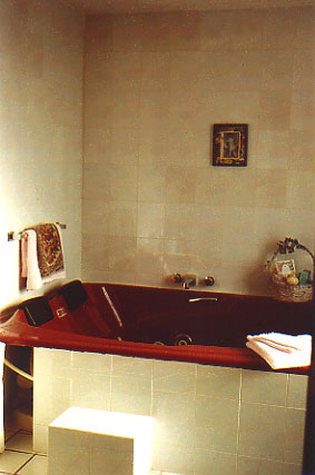 THIS IS A VIEW SHOWING THE YACUSSI IN THE MASTER BEDROOM BADROOM