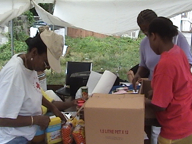 Relief efforts for Grenada after Hurricane Ivan