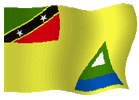 Nevis Flag and Nevis mountain peak "Nieves"