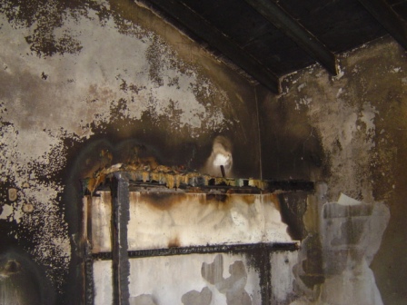 Fire damage to house in Newcastle