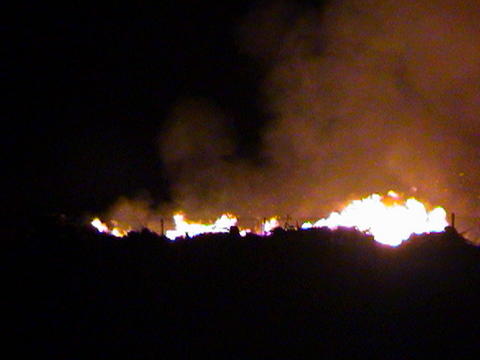 Landfill fire at Long Point in 2005