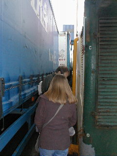 Boarding the Stena Leader