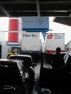 Trucks and cars