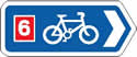 Route marker for cycle route 6