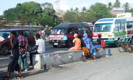 Busy bus stop