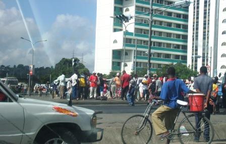 pedestrian crossing at TANESCO headquarters