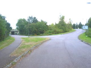 Original country road diverted under grid