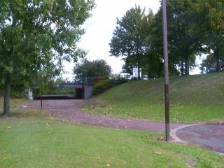Redway passing beneath highway grid