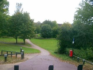 View from bridge into Woughton