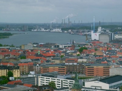 Aalborg city from Aalborg tower