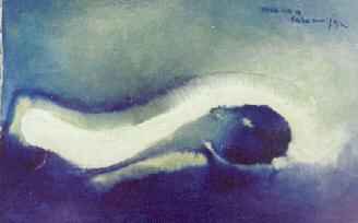 Seascape-Mixed media on cardboard/1992