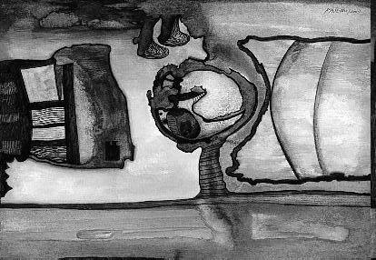 Mixed media on paper/2001