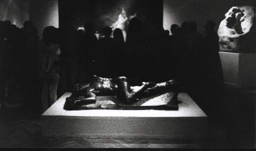 Visitors viewing a painting, Bs. As. Nat. Fine Art Museum