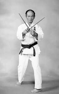 Master Seikichi Odo with Sai