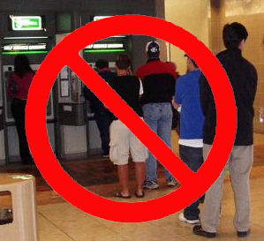 Doing ALL of your banking at an ATM = WRONG!!