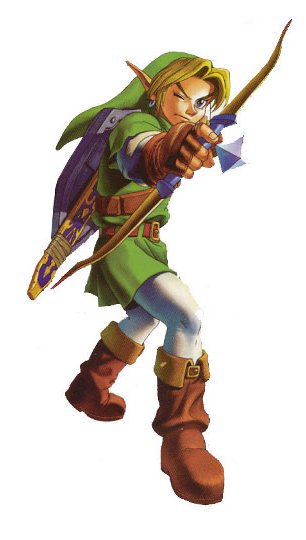 Link with bow and arrow