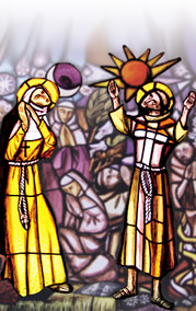 Vitral do Santu&aacute;rio de S&atilde;o Dami&atilde;o / Assis - ITA