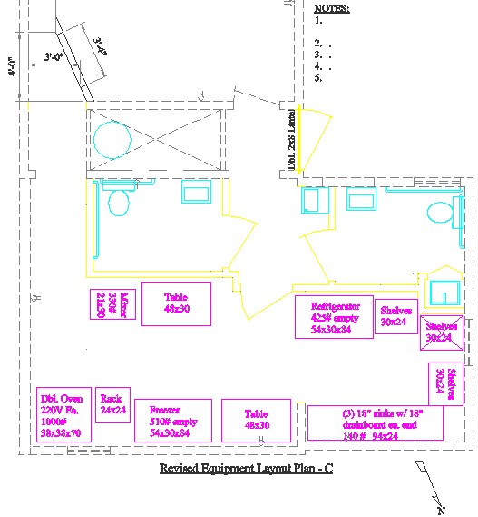 Partition and Plumbing Fixture Layout