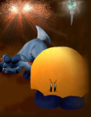 Cetora in his cave with Bubbles after his [Bubbles] attempted escape and being wounded by one of the mysterious shape shifters.