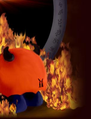 In contrast to Cetora from the land of the Oggy, firey Cetora dwells in his firey cave in another dimension.