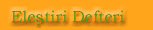 Ele�tiri Defteri