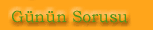 G�n�n Sorusu