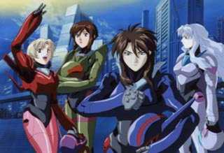 The Knight Sabers sans helmets