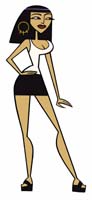 Cleopatra - Being queen of Egypt is no small accomplishment, but neither is being queen of Clone High. For that matter, neither is creating a hit TV show. But we have done it, my friend. Anyway, Cleopatra has taken it upon herself to be this queen, using her sexiness and smarts to rule everyone and everything in her high school empire. Cleo puts pressure on herself to be the best at everything she does, which is why she gets straight A's, plays multiple sports, and still has time to be the president of every club at Clone High. She's the desire of every man at school, including Abe and JFK, who often find themselves competing for her attention in a highly comical manner. 