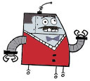 Mr. Butlertron - Created by Principle Scudworth to be his butler and his friend. Mr. B is popular among the clones while the principle is not.