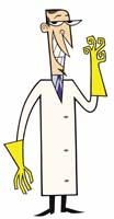 Principal Cinnamon J. Scudworth - The evil mastermind behind the creation of Clone High, Scudworth is two villains in one: a mad scientist and a principal. This power hungry madman is bent on world domination, which is a problem since he's not particularly powerful. In fact, he's more of a corporate middleman controlled by an Evil Board of Shadowy Figures above him. Nevertheless, he will use what limited power he has to run his clone students through his twisted experiments, bizarre detention rituals and elaborate death mazes. His thirst for power is matched only by his obsession with popular culture. That explains why he built his robotic sitcom-style butler, Mr. B. 