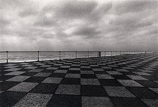 Pavement on seafront at Hastings